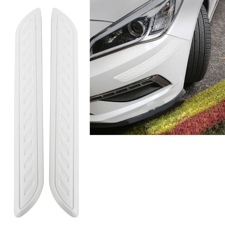 2 PCS Universal Car Auto Rubber Body Bumper Guard Protector Strip Sticker(White) by buy2fix