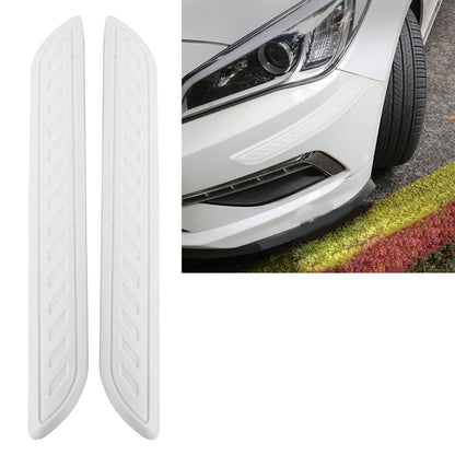 2 PCS Universal Car Auto Rubber Body Bumper Guard Protector Strip Sticker(White) by buy2fix