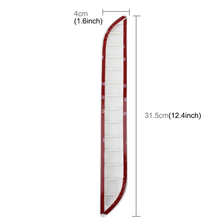 2 PCS Universal Car Auto Rubber Body Bumper Guard Protector Strip Sticker(White) by buy2fix