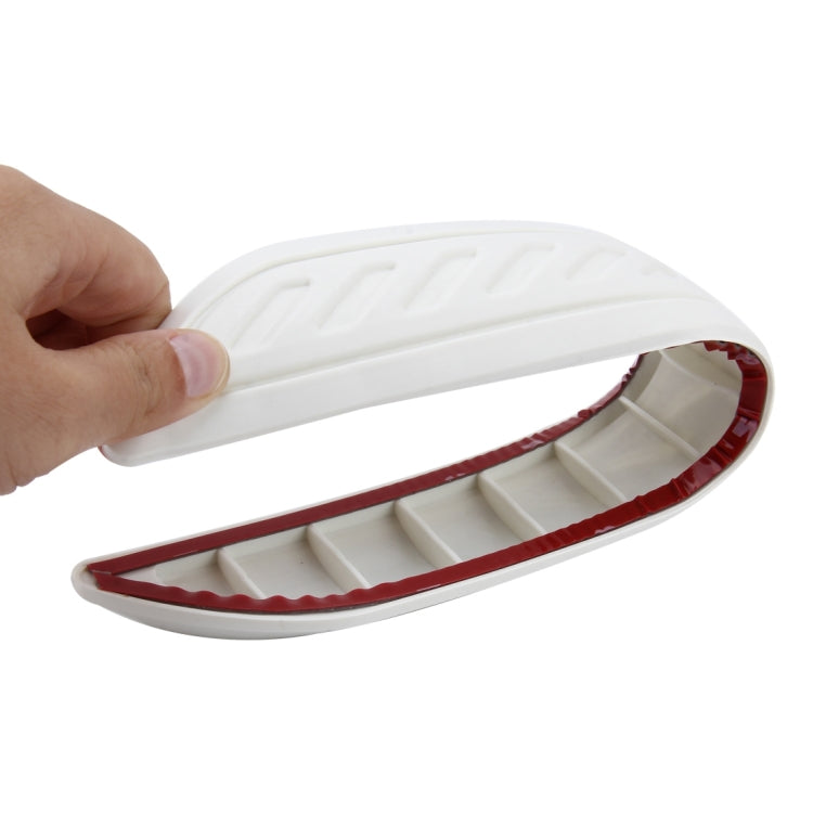2 PCS Universal Car Auto Rubber Body Bumper Guard Protector Strip Sticker(White) by buy2fix
