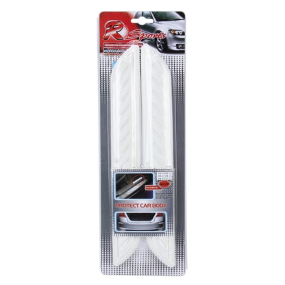 2 PCS Universal Car Auto Rubber Body Bumper Guard Protector Strip Sticker(White) by buy2fix