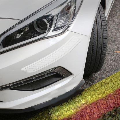 2 PCS Universal Car Auto Rubber Body Bumper Guard Protector Strip Sticker(White) by buy2fix