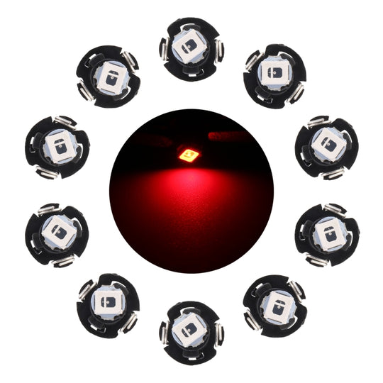 10 PCS 0.5W T3 Instrument Panel LED Light Dashboard Indicator Lamp Bulb (Red Light)
