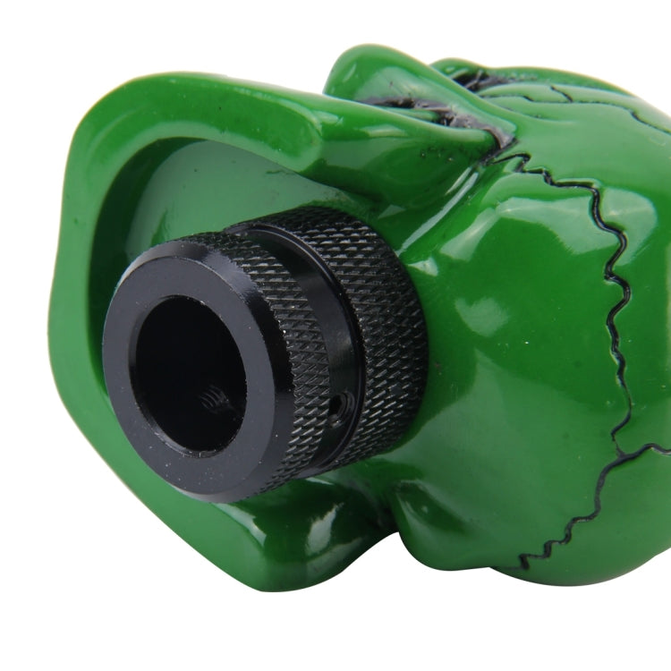 Universal Skull Head Shape ABS Manual or Automatic Gear Shift Knob with Three Rubber Covers Fit for All Car(Green) by buy2fix