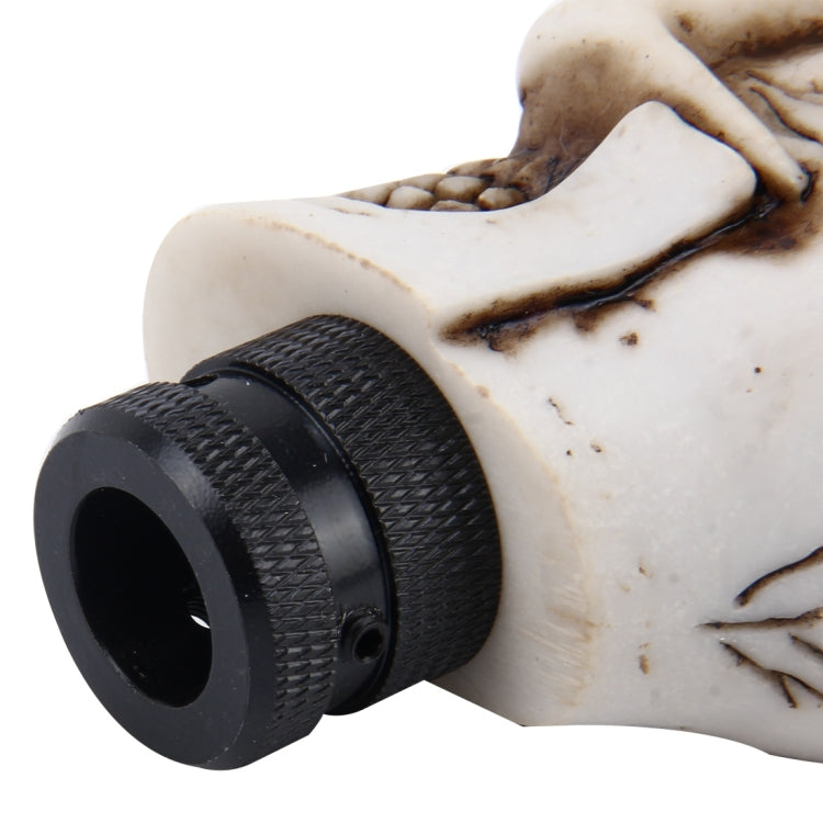 Universal Skull Head Shape ABS Manual or Automatic Gear Shift Knob with Three Rubber Covers Fit for All Car(White) by buy2fix