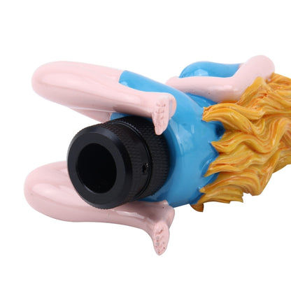 Universal Sexy Beauty Shape ABS Manual or Automatic Gear Shift Knob with Three Rubber Covers Fit for All Car(Blue) by buy2fix