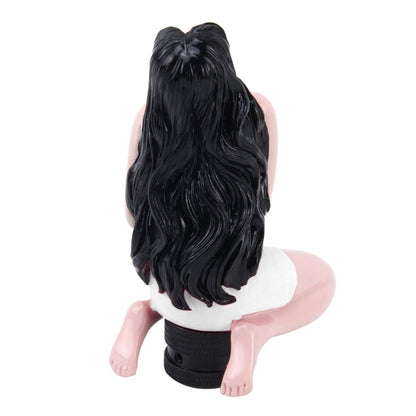 Universal Sexy Beauty Shape ABS Manual or Automatic Gear Shift Knob with Three Rubber Covers Fit for All Car(White) by buy2fix