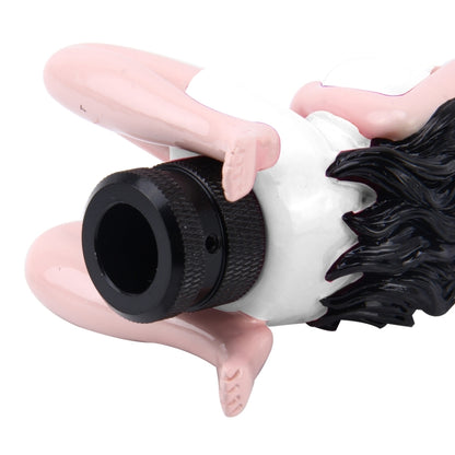 Universal Sexy Beauty Shape ABS Manual or Automatic Gear Shift Knob with Three Rubber Covers Fit for All Car(White) by buy2fix