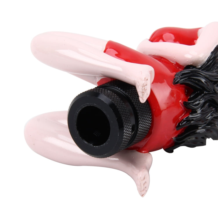 Universal Sexy Beauty Shape ABS Manual or Automatic Gear Shift Knob with Three Rubber Covers Fit for All Car(Red) by buy2fix