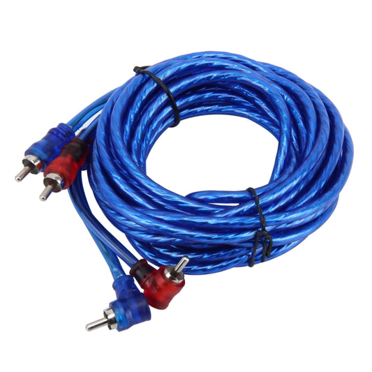 4.5m Car Auto PU Wrapped Audio Stereo Cable OFC 2RCA to 2RCA Jack Audio Cable Male to Male RCA Aux Cable - DIY Cables by buy2fix | Online Shopping UK | buy2fix