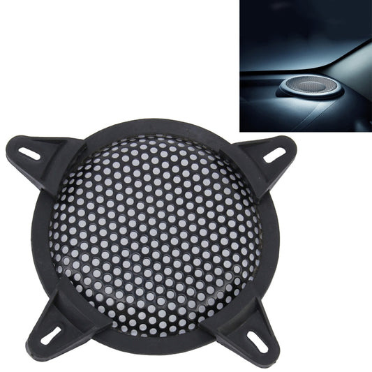 5 inch Car Auto Metal Mesh Black Round Hole Subwoofer Loudspeaker Protective Cover Mask Kit with Fixed Holder - Car Amplifiers by buy2fix | Online Shopping UK | buy2fix