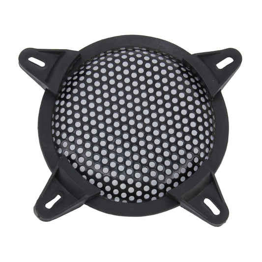 5 inch Car Auto Metal Mesh Black Round Hole Subwoofer Loudspeaker Protective Cover Mask Kit with Fixed Holder - Car Amplifiers by buy2fix | Online Shopping UK | buy2fix