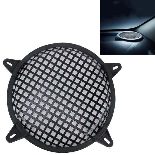8 inch Car Auto Metal Mesh Black Square Hole Subwoofer Loudspeaker Protective Cover Mask Kit with Fixed Holder - Car Amplifiers by buy2fix | Online Shopping UK | buy2fix
