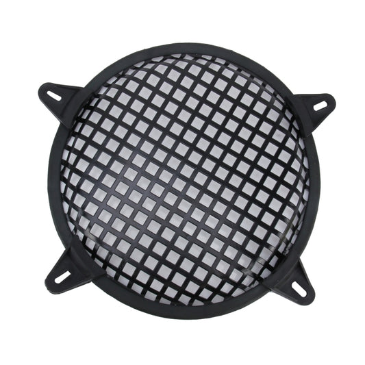 8 inch Car Auto Metal Mesh Black Square Hole Subwoofer Loudspeaker Protective Cover Mask Kit with Fixed Holder - Car Amplifiers by buy2fix | Online Shopping UK | buy2fix
