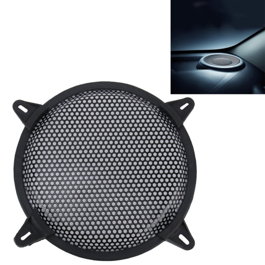 8 inch Car Auto Metal Mesh Black Round Hole Subwoofer Loudspeaker Protective Cover Mask Kit with Fixed Holder - Car Amplifiers by buy2fix | Online Shopping UK | buy2fix