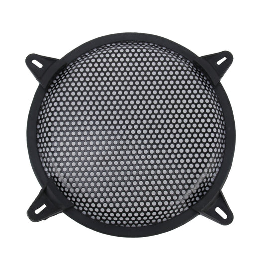 8 inch Car Auto Metal Mesh Black Round Hole Subwoofer Loudspeaker Protective Cover Mask Kit with Fixed Holder - Car Amplifiers by buy2fix | Online Shopping UK | buy2fix