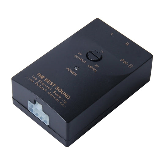 Adjustable 2 Channel RCA Line Car Auto Speaker High to Low Impedance Converter Amplifier Adapter - Car Amplifiers by buy2fix | Online Shopping UK | buy2fix