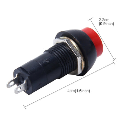 10 PCS Car Auto Universal DIY 2 Pin Round Cap OFF- ON Push Button - Car Switches by buy2fix | Online Shopping UK | buy2fix