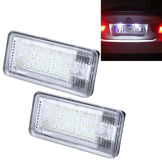 2 PCS License Plate Light with 24 SMD-3528 Lamps for Audi - License Plate Lights by buy2fix | Online Shopping UK | buy2fix