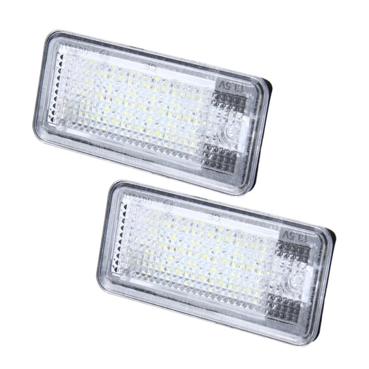 2 PCS License Plate Light with 24 SMD-3528 Lamps for Audi - License Plate Lights by buy2fix | Online Shopping UK | buy2fix