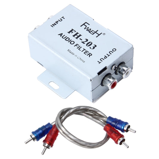 FH-203 12V Vehicle Car Audio Amplifier Noise Filter RCA Plug Loop Isolator for DVD Stereos - Car Amplifiers by buy2fix | Online Shopping UK | buy2fix