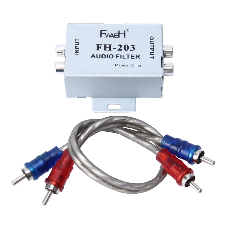 FH-203 12V Vehicle Car Audio Amplifier Noise Filter RCA Plug Loop Isolator for DVD Stereos - Car Amplifiers by buy2fix | Online Shopping UK | buy2fix