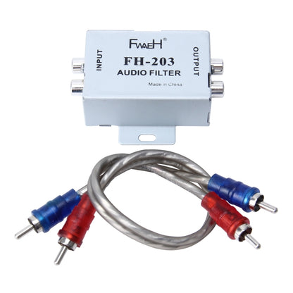 FH-203 12V Vehicle Car Audio Amplifier Noise Filter RCA Plug Loop Isolator for DVD Stereos - Car Amplifiers by buy2fix | Online Shopping UK | buy2fix