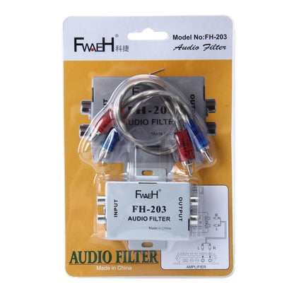 FH-203 12V Vehicle Car Audio Amplifier Noise Filter RCA Plug Loop Isolator for DVD Stereos - Car Amplifiers by buy2fix | Online Shopping UK | buy2fix