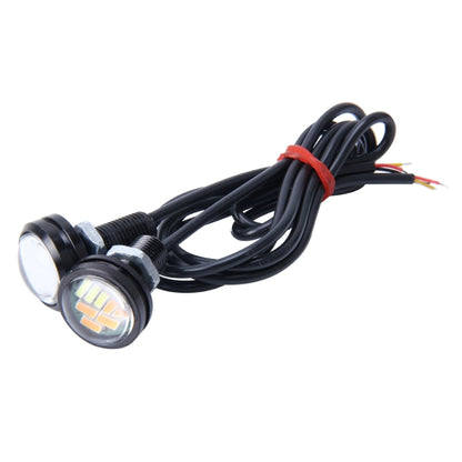 2 PCS 2W Car Auto Eagle Eyes Fog Light Turn Light with 12 SMD-4014 LED Lamps, DC 12V Cable Length: 55cm (White + Yellow Light) - Eagle Eye Lamps by buy2fix | Online Shopping UK | buy2fix