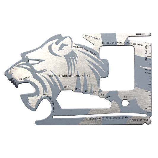 18 in 1 Multi-functional Stainless Steel Outdoor Camping EDC Steller Card Knife Screwdriver Headphone Wrap Fruit Peeler Phone Kickstand Inch and Centimeter Ruler Opener by buy2fix