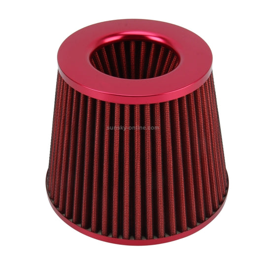 Kit de filtre à air universel pour voiture, compresseur mécanique, kit de filtre de voiture, filtre froid d'admission d'air, taille: 14,5 x 15 cm (rouge) (rouge)