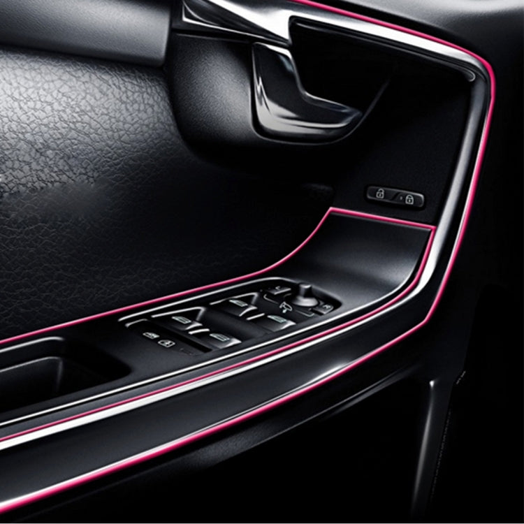 5m Flexible Trim For DIY Automobile Car Interior Moulding Trim Decorative Line Strip with Film Scraper(Pink) by buy2fix