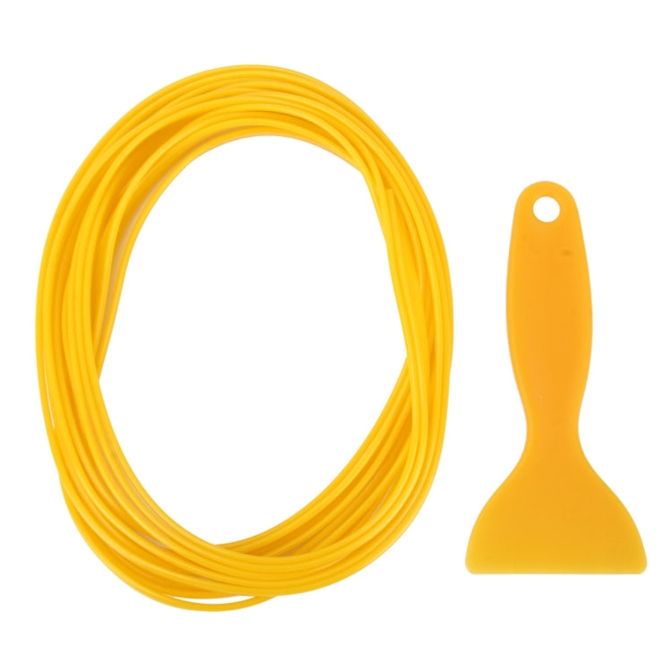 5m Flexible Trim For DIY Automobile Car Interior Moulding Trim Decorative Line Strip with Film Scraper(Yellow) - Anti Collision Sticker by buy2fix | Online Shopping UK | buy2fix
