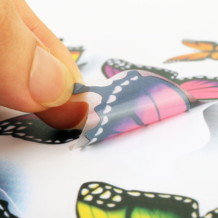 7 PCS Butterfly Shape Plastic Car Free Sticker(Colour) by buy2fix