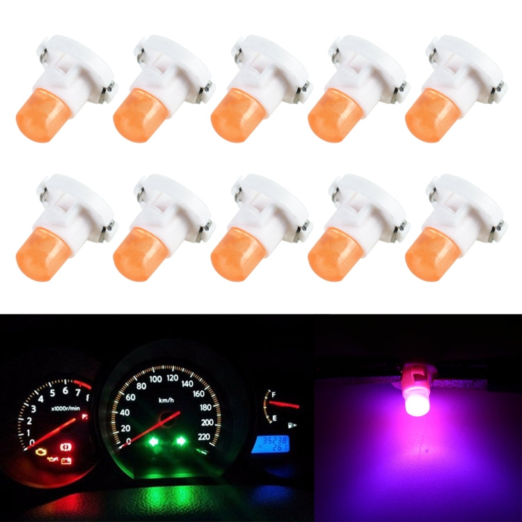 10PCS 2W T4.2 Wedge Instrument Panel LED Light Dashboard Gauge Cluster Indicator Lamp Bulb (Pink Light) - Instrument Lights by buy2fix | Online Shopping UK | buy2fix