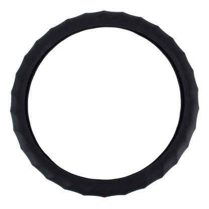 Distorted Lines Texture Universal Rubber Car Steering Wheel Cover Sets Four Seasons General (Black) by buy2fix