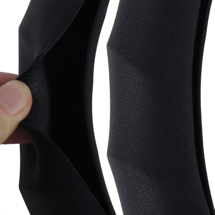 Distorted Lines Texture Universal Rubber Car Steering Wheel Cover Sets Four Seasons General (Black) by buy2fix