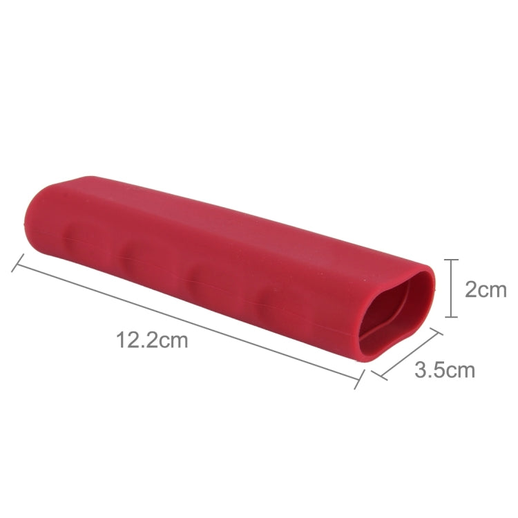 Rubber Car Hand Brake Cover Shift Knob Gear Stick Cushion Cover Car Accessory Interior Decoration Pad(Red) by buy2fix