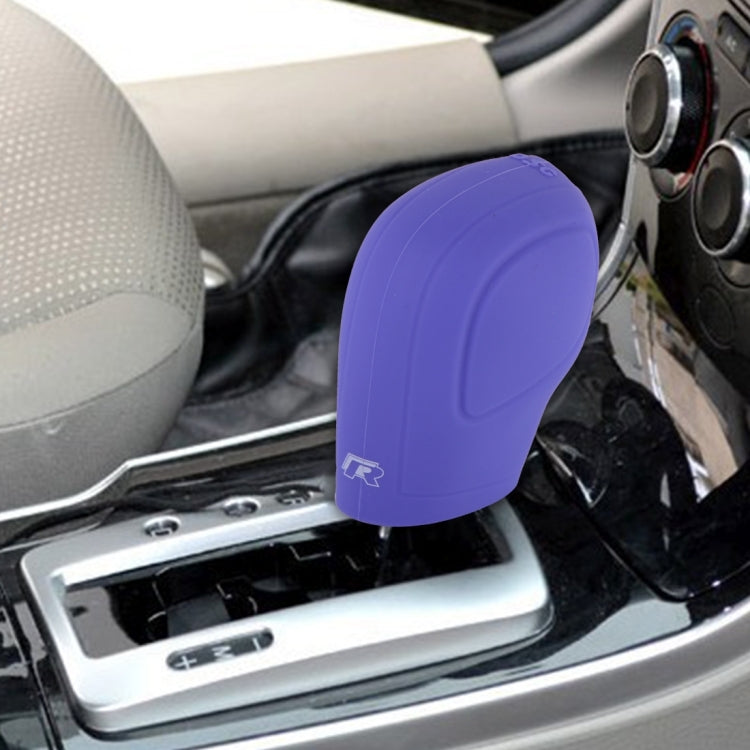Rubber Car Hand Brake Head Cover Shift Knob Gear Stick Cushion Cover Car Accessory Interior Decoration Pad(Purple) by buy2fix