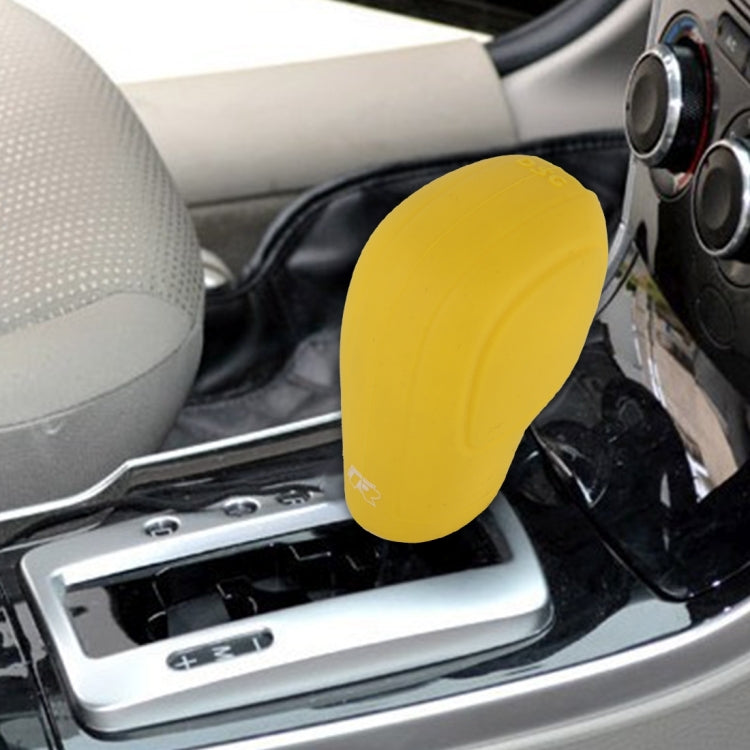 Rubber Car Hand Brake Head Cover Shift Knob Gear Stick Cushion Cover Car Accessory Interior Decoration Pad(Yellow) by buy2fix