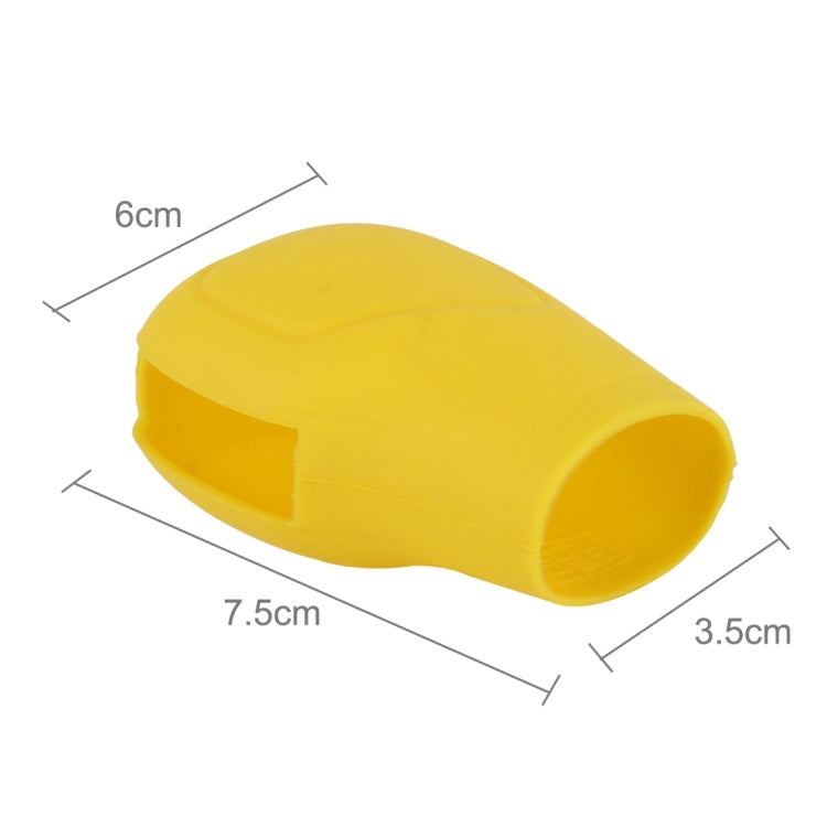 Rubber Car Hand Brake Head Cover Shift Knob Gear Stick Cushion Cover Car Accessory Interior Decoration Pad(Yellow) by buy2fix