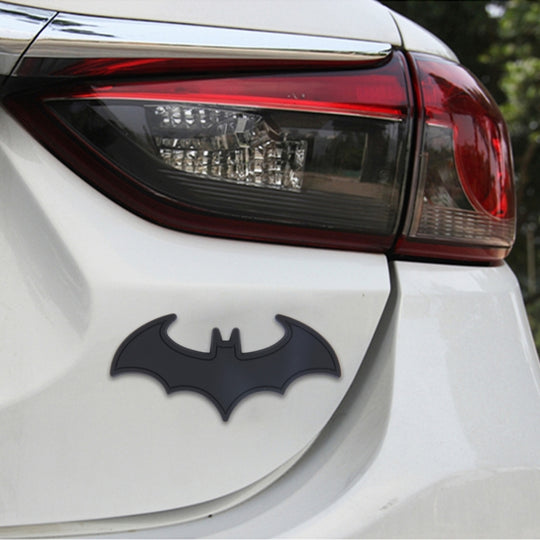 Autocollant gratuit en métal brillant en forme de chauve-souris (noir)