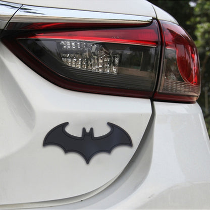 Bat Shape Shining Metal Car Free Sticker(Black) by buy2fix