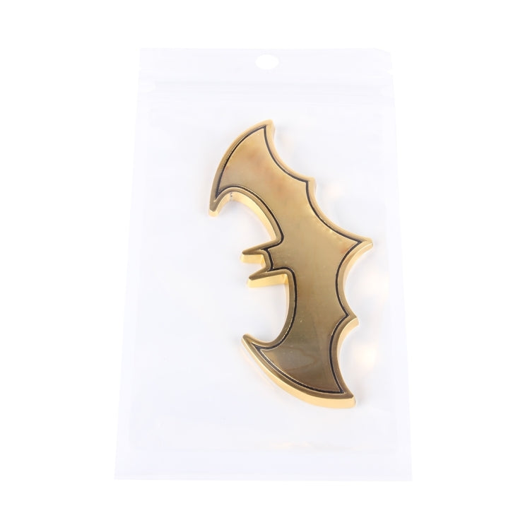 Bat Shape Shining Metal Car Free Sticker(Gold) by buy2fix