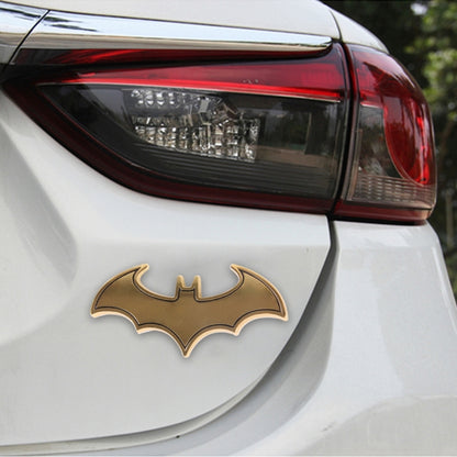 Bat Shape Shining Metal Car Free Sticker(Gold) by buy2fix