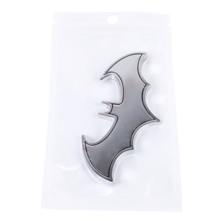 Bat Shape Shining Metal Car Free Sticker(Silver) by buy2fix