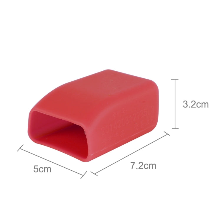 Safe Rubber Car Seat Belt Clips Locking Buckles Protective Cover(Red) by buy2fix