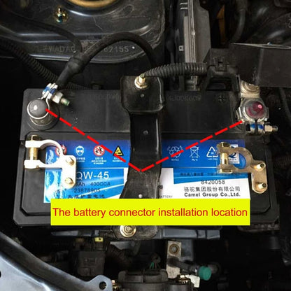 2 PCS Brass Positive and Negative Car Battery Connectors Terminals Clamps Clips, Inner Diameter: 1.2cm - Booster Cable & Clip by buy2fix | Online Shopping UK | buy2fix