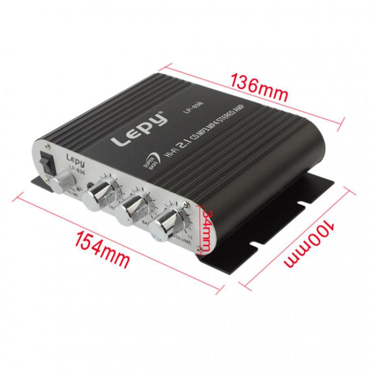 Car 2.1CH HIFI Subwoofer Amplifier Audio, Support MP3(Black) -  by buy2fix | Online Shopping UK | buy2fix