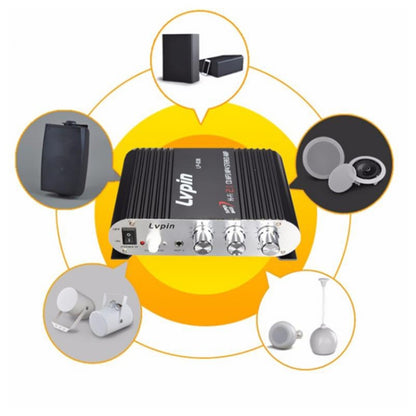 Car 2.1CH HIFI Subwoofer Amplifier Audio, Support MP3(Black) -  by buy2fix | Online Shopping UK | buy2fix